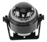 Adjustable Ball Compass for Car Dashboard and Boat Navigation | Black Plastic Sphere Design, Angle-adjustable Viewing, Smooth-surface Installation, GPS Backup for Drivers and Sailors