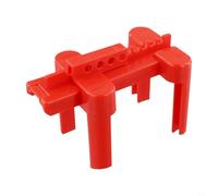 Adjustable Ball Valve Lock for Energy Isolation and Water Conservation, Fits 1/2 to 2-1/2 Inch Pipes, Tool- Installation, Red ABS Industrial Grade(M-H18M)