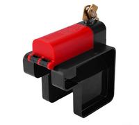 Adjustable Ball Valve Lockout Device, 97.5×69×107.7 mm, Red & Black, Self-Locking Mechanism, Reinforced Nylon ABS Construction, for Industrial Pipeline Safety Compliance