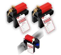 Adjustable Ball Valve Lockout Device - OSHA Compliant Industrial Safety Lock for 1/4''-2-1/2'' Valves - Valve Lock Out Tag Out, Water Valve Lock, Gas Valve Lock, 2 Pack
