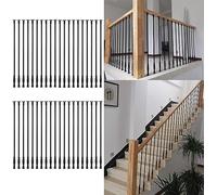 Adjustable Balustrade Posts & Balusters for DIY Indoor/Outdoor Stair Railing - 2 Pack Spindles for Hallways, Lofts, Apartments, Garages