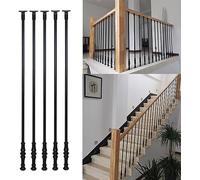 Adjustable Balustrade Posts & Balusters for DIY Indoor/Outdoor Stair Railing - 2 Pack Spindles for Hallways, Lofts, Apartments, Garages