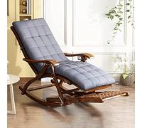 Adjustable Bamboo Folding Deck Chair Zero Gravity Rocking Lounge Chair Contemporary Outdoor Relaxation Ergonomic Design Lightweight Portable Furniture