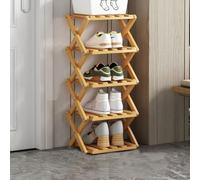Adjustable Bamboo Shoe Rack210 Layer Folding Storage Organizer for Entryway Living Room Bedroom & CorridorSpaceSaving Shoe Storage Solution