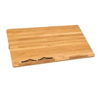 Adjustable Bamboo Writing Slope Board 6-Gear Ergonomic Desk for Reading, Laptops, Spine Correction Posture Aidand(Wood Color)