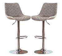 Adjustable Bar Stools Set of 2 Padded Swivel Faux Leather Breakfast Kitchen Barstool Pub Chairs Dining Chairs for Home, Pub, Shops