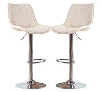 Adjustable Bar Stools Set of 2 Padded Swivel Faux Leather Breakfast Kitchen Barstool Pub Chairs Dining Chairs for Home, Pub, Shops