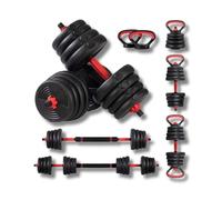 Adjustable Barbell Set Convertible Barbell 6 in 1 Kettlebell Push Up Stand Various Weights Available 10-40kg (30)