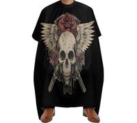 Adjustable Barber Cape, Eating Skull Brains, Haircut Apron Gown Waterproof Hairdressing Cape for Men Women Salons