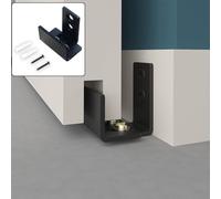 Adjustable Barn Door Floor Guide Roller, Carbon Steel U-Profile Bottom Sliding Door Track, for Indoor Use Only