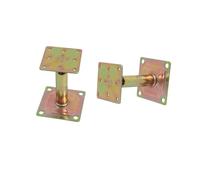 Adjustable Base Plates Brackets Post Holders, Lokatall 2 Pack Heavy Duty Roof Support 55-75mm Elevated Fence Post Base Support Galvanised Steel for Building Roofing Movable Scaffolding