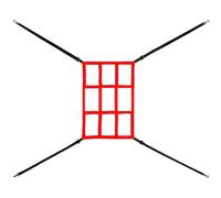 Adjustable Baseball Pitching Target Net, Red 9-Hole Design, Polyester Material, Perfect for Pitching Practice, Adjustable Target Area, Ideal for Ball Speed & Accuracy Control