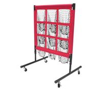 Adjustable Baseball Training Batting Net, Sports Practice Rebounder Pitching Trainer with Wheels for Backyard Field Practice, Ideal for Softball Golf Sports, Improve Aiming and Pitching Skills