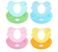 Adjustable Bath Hat Ear Protector Cap for Hair Washing | Waterproof Pink PP Tpe Cartoon Design, Shields Eyes, Shower and Haircut Use for Boy Girl