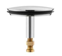Adjustable Bath Plug 43mm Cover/ 8mm Pole Pop Up Bath Plug with Adjustment Screw Heavy Duty Brass Chrome Bathtub Plug for UK Standard Bathtub