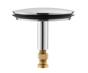 Adjustable Bath Plug 43mm Cover/ 8mm Pole Pop Up Bath Plug with Adjustment Screw Heavy Duty Brass Chrome Bathtub Plug for UK Standard Bathtub