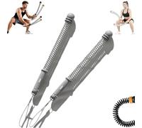 Adjustable Battle Ropes, Cordless Weighted Training Ropes for Home Gym, Portable Exercise Equipment for Strength, Full Body Workout, 3 lbs per Pair, for Men,Women gray