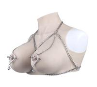 Adjustable BDSM Nipple Clamps and Chest Harness Set - 2-in-1 Nipple Clips for Sex Toys Bondage Restraint Gear for Women, Adult Accessories for Sex Play (Style B)