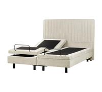 Adjustable Bed Fabric DUKE II 160 x 200 cm (EU King Size) Beige