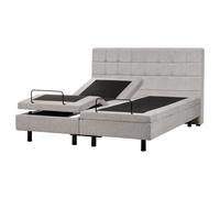 Adjustable Bed Fabric DUKE 160 x 200 cm (EU King Size) Light Grey