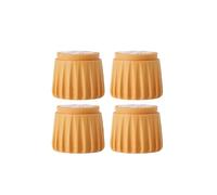 Adjustable Bed & Furniture Leg Lifter Pads, 2/4 Pcs Furniture Height Risers, Stabilizers for Bed & Headboard, 4Pc Yellow (5-8cm) - Enhance Stability & Elevate Height