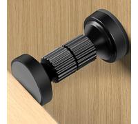 Adjustable Bed Head Stabilizer with EVA Shock-Absorbing Mat, 3mm Wall-Adhesive Backing for Anti-Sway & Wall Protection, Black (2-Pack)