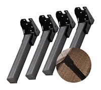 Adjustable Bed Legs 50cm - 4-Pack Metal Foldable Bed Risers for Nightstands, Cabinets & Dressers - Boost Stability & Height for Furniture