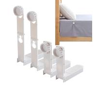 Adjustable Bed Sheet Clips - Pack of 4 Heavy Duty Holders, Extendable Tightening Straps, Non-Slip, Folding Design for Secure Hold | Keep Them