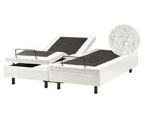 Adjustable Bed without Headboard Boucle DUKE 160 x 200 cm (EU King Size) Off-Whi