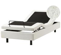 Adjustable Bed without Headboard Boucle DUKE 90 x 200 cm (EU Single) Off-White