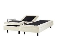 Adjustable Bed without Headboard Fabric CASTELLAN 180 x 200 cm (EU Super King) Beige