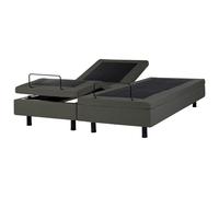 Adjustable Bed without Headboard Fabric CASTELLAN 180 x 200 cm (EU Super King) Dark Grey