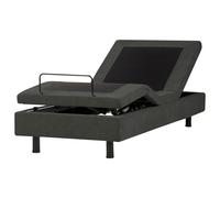 Adjustable Bed without Headboard Fabric CASTELLAN 90 x 200 cm (EU Single) Dark Grey