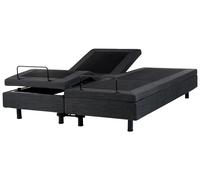 Beliani Adjustable Bed Without Headboard Fabric Duke 160 X 200 Cm (Eu King Size) Dark Grey