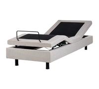 Adjustable Bed without Headboard Fabric DUKE 90 x 200 cm (EU Single) Beige