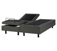 Adjustable Bed without Headboard Fabric DUKE II 160 x 200 cm (EU King Size) Dark