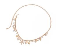Adjustable Belly Chain With Shell And Faux Pearls Styles Waistlace Coastal Inspired Body Jewelry For Women Adjustable Shell Waist Chain