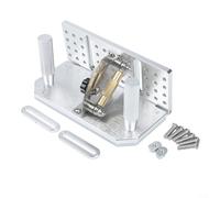 Adjustable Belt Grinder Jig Sharpening Locator with Double Pressure Plates, -5° to 25° Angle Range, Aluminum Alloy Clamp for Tool Grinding, Silver