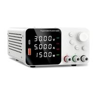 Adjustable Bench Power Supply 30V 5A 10A Lab Adjustable DC Power Supply with 4-Digit LED Display; USB-A/Type-C 5V/3.6A Fast Charge with Adjustment(TPS305 White)