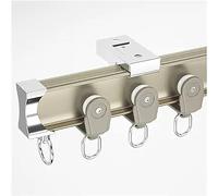 Adjustable Bendable Ceiling Curtain Track Set 8.2ft Aluminum Rails with Smooth Quiet Pulleys for Easy InstallationGold Finish Perfect for Home Décor.