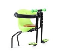Adjustable Bicycle Child Safety Seat 30*42*45cm Green Compact Mountain Bike Compatible Child Seat with Adjustable Pedals & Anti-Slip Handle Comfortable Enlarged Seat for Toddlers 1-4 Years Old