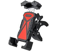 Adjustable Bicycle Phone Mount for Handlebar - ABS Nylon Silicone Metal - Black Blue Green Grey Red Yellow - Fits 125-180mm Phones, Max 15mm Thickness