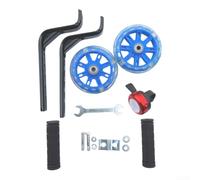 Adjustable Bicycle Stabilisers 12 to 20 Inch Quiet Wheels with Motion Lights for Children Riding(Blue)