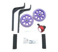 Adjustable Bicycle Stabilisers 12 to 20 Inch Quiet Wheels with Motion Lights for Children Riding(Purple)