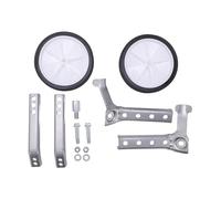 Adjustable Bicycle Training Wheels, Heavy Duty Steel and Plastic Riding Auxiliary Support Wheels Set for 18 to 24in Children Bike, Durable Anti - Shedding Rubber Tires with Easy In (Grey)