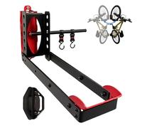 Adjustable Bicycle Wall Mount, Heavy-Duty Swivel Bike Rack with Helmet Hook, Space-Saving Garage and Home Wall Mount, 1-Piece Set