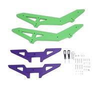 Adjustable Bike Floor Stand, Universal Bike Parking Rack with Anti Slip Soft Pads, Quick Release Structure for Mountain Bike Road Bike, High Strength ABS Material Anti Scratch Desi (Green Violet)