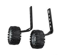 Adjustable Bike Stabilisers for Kids - Carbon Steel & Plastic Training Wheels Compatible with 12/14/16/18/20-Inch Bikes, Widened 11 x 5.7 cm Wheels, Vertical Bracket with Multiple(Black)