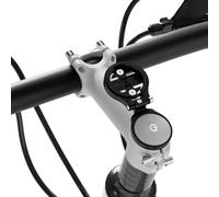 Adjustable Bike Stem Top Cap Computer Mount for Garmin Edge Explore, Lightweight Aluminum Alloy Bicycle GPS Computer Out Front Mounts, Combo Compatible with Bryton, Wahoo, and CATEYE Black