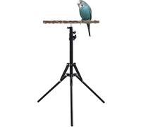 Adjustable Bird Perch Stand - 40-157cm Height Parrot Training Stand | Wooden Metal Multi-purpose, Bird Play Stands With Perching Branch Portable Easy Install For Lovebirds Budgies Cockatiels